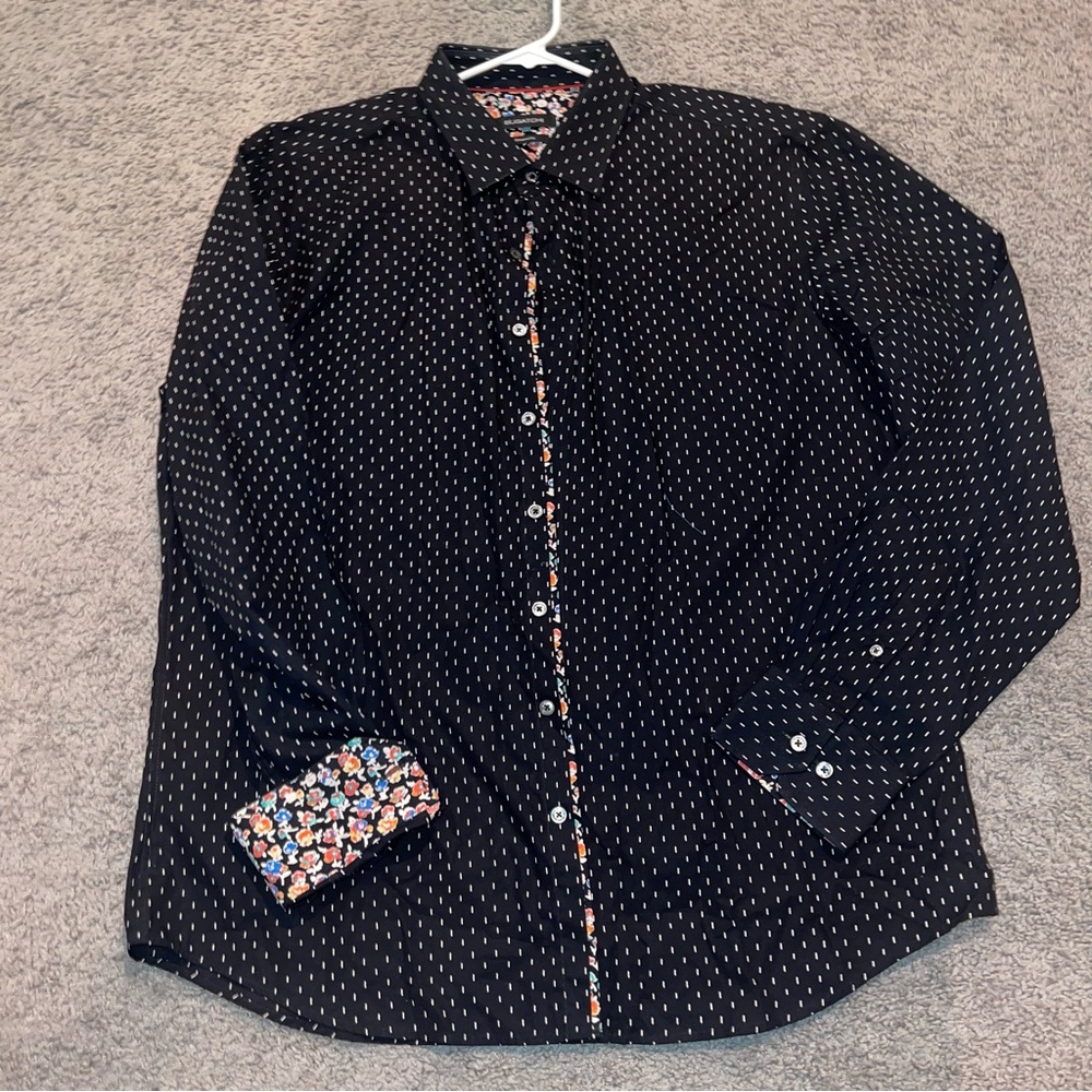 Men's Black Patterned Shirt